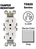 Leviton T5820-GY 20 Amp, 125 Volt, Tamper Resistant, Duplex Receptacle, Straight Blade, Residential Grade, Self Grounding, Gray Leviton T5820-GY 20 Amp, 125 Volt, Tamper Resistant, Duplex Receptacle, Straight Blade, Residential Grade, Self Grounding, Gray